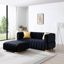 Luna Velvet Sofa With Ottoman