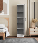 NW 16 - 104 Tall Armoire Space Saver with Shelves and Hanging Rod