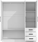 NW 361 - 61"Wide Mirrored Armoire 3 Drawers & Shelves