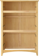 Solid Pine Wood 5 Rattan Drawers Chest