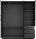 NW 361 - 61"Wide Mirrored Armoire 3 Drawers & Shelves