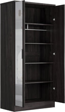 NW 104 - 2 Doors Wardrobe, Mirrored Door