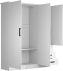 NW 361 - 61"Wide Mirrored Armoire 3 Drawers & Shelves