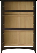Solid Pine Wood 5 Rattan Drawers Chest