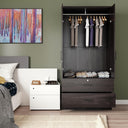 NW 108 - Mirrored 2 Door Wardrobe & 2 Drawers