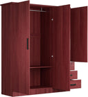 Violet Armoire Mirrored Door With 3 Drawers & Shelves