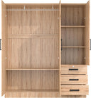 NW 361 - 61"Wide Mirrored Armoire 3 Drawers & Shelves