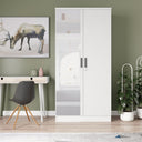 NW 104 - 2 Doors Wardrobe, Mirrored Door