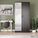 NW 104 - 2 Doors Wardrobe, Mirrored Door