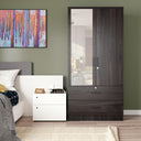 NW 108 - Mirrored 2 Door Wardrobe & 2 Drawers