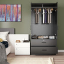 NW 108 - Mirrored 2 Door Wardrobe & 2 Drawers