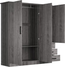 NW 361 - 61"Wide Mirrored Armoire 3 Drawers & Shelves