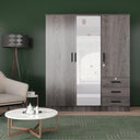 NW 361 - 61"Wide Mirrored Armoire 3 Drawers & Shelves