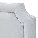 Elegant Upholstered Bed Frame With Nailhead Trim