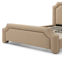 Elegant Upholstered Bed Frame With Nailhead Trim