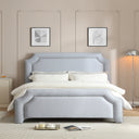 Elegant Upholstered Bed Frame With Nailhead Trim