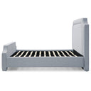 Elegant Upholstered Bed Frame With Nailhead Trim