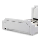 Elegant Upholstered Bed Frame With Nailhead Trim