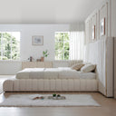 Luxurious Velvet Avalon With Wings Platform Bed