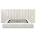 Luxurious Velvet Avalon With Wings Platform Bed
