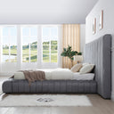 Luxurious Velvet Avalon With Wings Platform Bed
