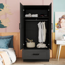 C111 - 2 Doors Engineered Wood Wardrobe