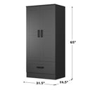 C111 - 2 Doors Engineered Wood Wardrobe