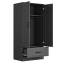 C111 - 2 Doors Engineered Wood Wardrobe