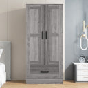 C111 - 2 Doors Engineered Wood Wardrobe