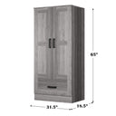 C111 - 2 Doors Engineered Wood Wardrobe