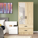 NW 108 - Mirrored 2 Door Wardrobe & 2 Drawers