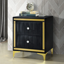 Monique Velvet Nightstand Fully Assembled