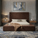 Cosmopolitan Upholstered Velvet Platform Bed