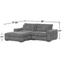 Isabella Corduroy Sofa & 1 Ottoman