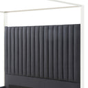 Jeffrey Canopy Velvet Upholstered Bed Frame