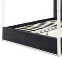 Jeffrey Canopy Velvet Upholstered Bed Frame