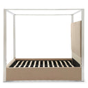 Jeffrey Canopy Velvet Upholstered Bed Frame