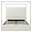 Jeffrey Canopy Velvet Upholstered Bed Frame