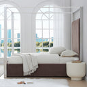 Jeffrey Canopy Velvet Upholstered Bed Frame