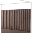 Jeffrey Canopy Velvet Upholstered Bed Frame