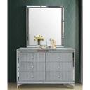 Monique Velvet Double Dresser With Mirror
