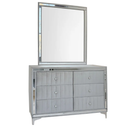 Monique Velvet Double Dresser With Mirror