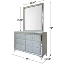 Monique Velvet Double Dresser With Mirror