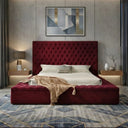 Cosmopolitan Upholstered Velvet Platform Bed