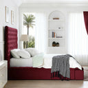 Cosmopolitan Upholstered Velvet Platform Bed