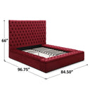 Cosmopolitan Upholstered Velvet Platform Bed