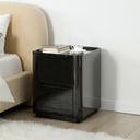 Modern High-gloss 2-drawer Nightstand
