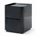 Modern High-gloss 2-drawer Nightstand