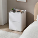 Modern High-gloss 2-drawer Nightstand