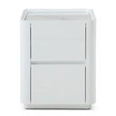 Modern High-gloss 2-drawer Nightstand